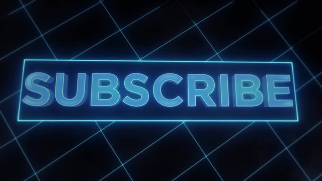 "SUBSCRIBE" - Framed Text - Dark - Futuristic Background
