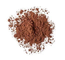 Fotobehang Heap of cocoa powder on white background © Pixel-Shot