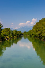 The Brentella canal in Italy