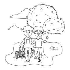 Teenage friends in park design