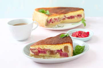 Rahmkuchen mit Rhabarber