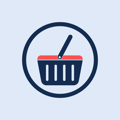 Basket icon, grocery shopping icon, special offer. New trendy basket shopping graphic for web, logo, app, UI. Vector illustration.