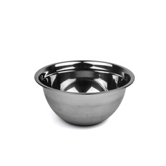 big metall cooking bowl isolated