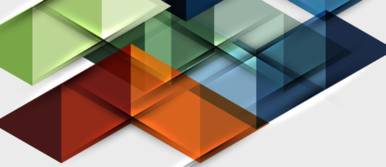 Triangle geometrical modern business presentation design template