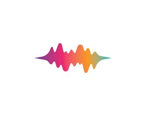 sound wave music logo vector