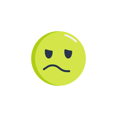 Confounded Face emoticon flat icon, Annoyed emoji face vector sign, colorful pictogram isolated on white. Symbol, logo illustration. Flat style design