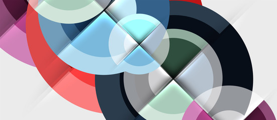 Obraz premium Circular geometrical design template