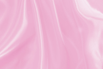 Fototapeta premium Pink fabric texture for background and design, beautiful pattern of silk or linen.