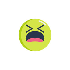 Tired Face emoticon flat icon, Suffering Face emoji vector sign, colorful pictogram isolated on white. Symbol, logo illustration. Flat style design