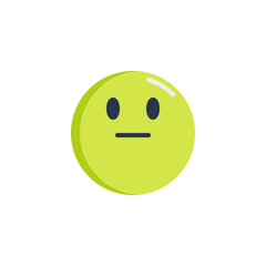 Neutral face emoji flat icon, vector sign, Poker face emoticon colorful pictogram isolated on white. Symbol, logo illustration. Flat style design