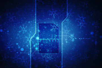 2D illustration medical structure background