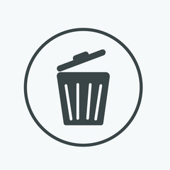 Trash icon isolated on  white background