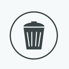 Trash icon isolated on  white background