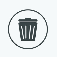 Trash icon isolated on  white background