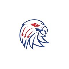 Patriotic American Eagle And Star Logo
