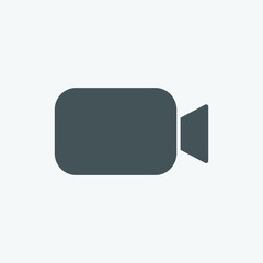 Naklejka premium Video camera Icon on white background.