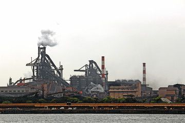 Fototapeta na wymiar Landscape of port heavy industry area