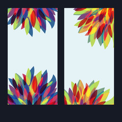 Banners with multicolored strokes