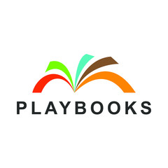 Playful logo for e-book and internet icon technology