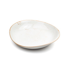 white handmade desing craft ceramic plate