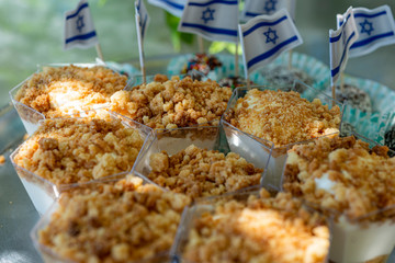 Whipped cream cheese and chocolate balls desserts