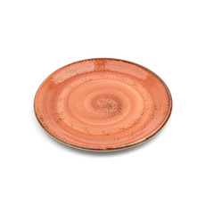 red ceramic plate handmade design