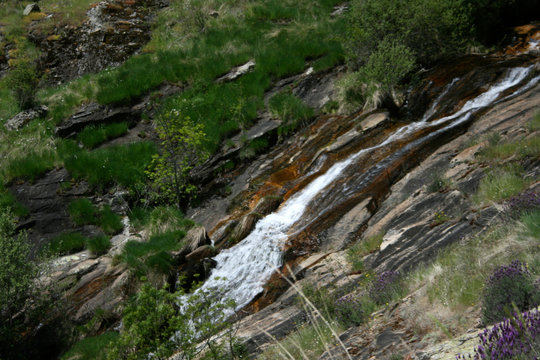 San Mames waterfall in the mountain range of Madrid