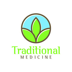 logo for traditional medicine or spa treatments