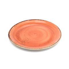 red ceramic plate handmade design