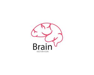 Brain Logo Template vector icon illustration design 