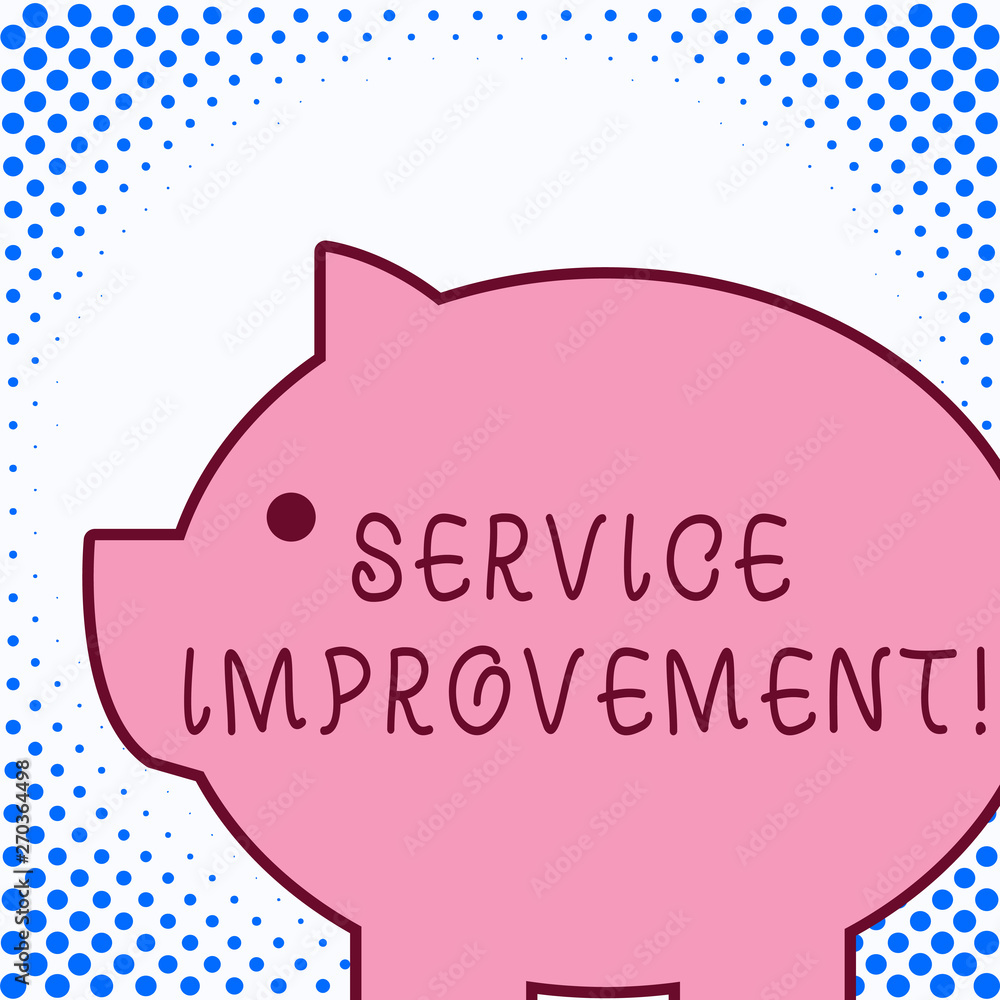 Poster text sign showing service improvement. business photo text continuous actions that lead to better se