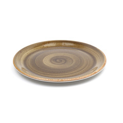 brown ceramic plate handmade design