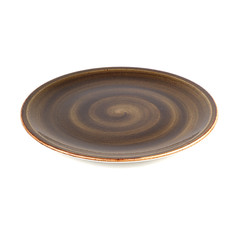 brown ceramic plate handmade design
