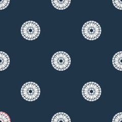 Polka dots seamless pattern. Mosaic of ethnic figures. Patterned texture. Geometric background. Can be used for wallpaper, textile, invitation card, wrapping, web page background.