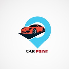 car point with modern concept logo vector, icon, element, and template for company
