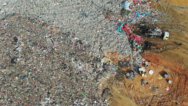 Plastic pollution crisis. Trash sent to Malaysia for recycling is instead dumped in a giant garbage mountain