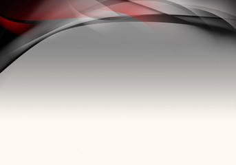 Abstract background waves. White, black and red abstract background