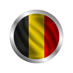 Fototapeta premium Waving Belgium flag, the flag of Belgium, vector illustration