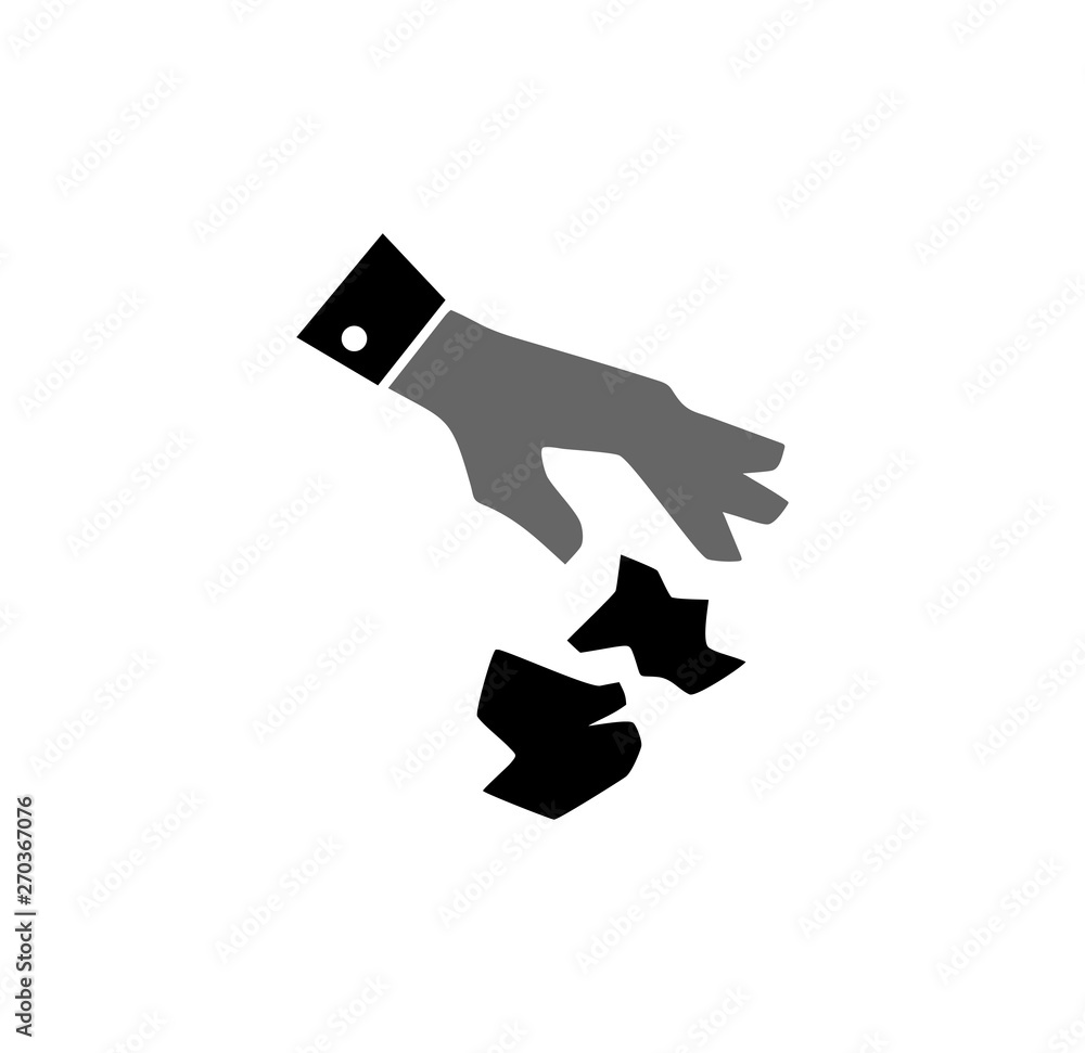 Poster garbage related icon on background for graphic and web design. simple illustration. internet concept