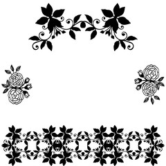 Vector illustration design beautiful wreath frame for greeting card