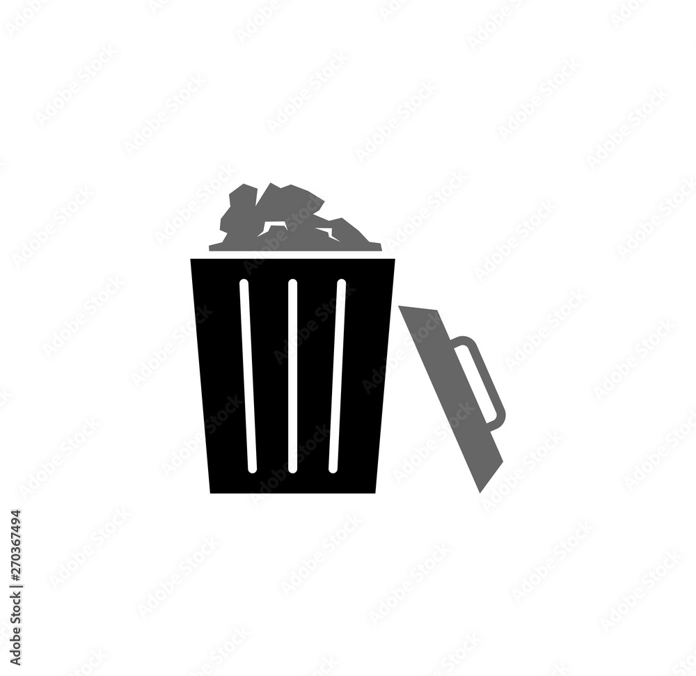 Poster garbage related icon on background for graphic and web design. simple illustration. internet concept