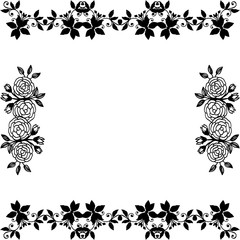 Vector illustration design beautiful wreath frame for greeting card