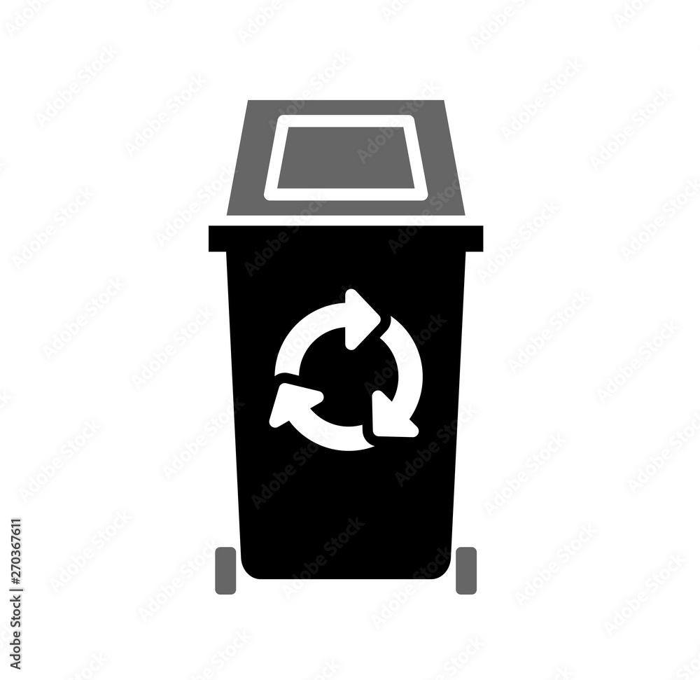 Poster garbage related icon on background for graphic and web design. simple illustration. internet concept