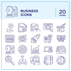 Business – 20 Line Icons