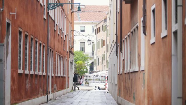 Urban view. Narrow streets of Venice
