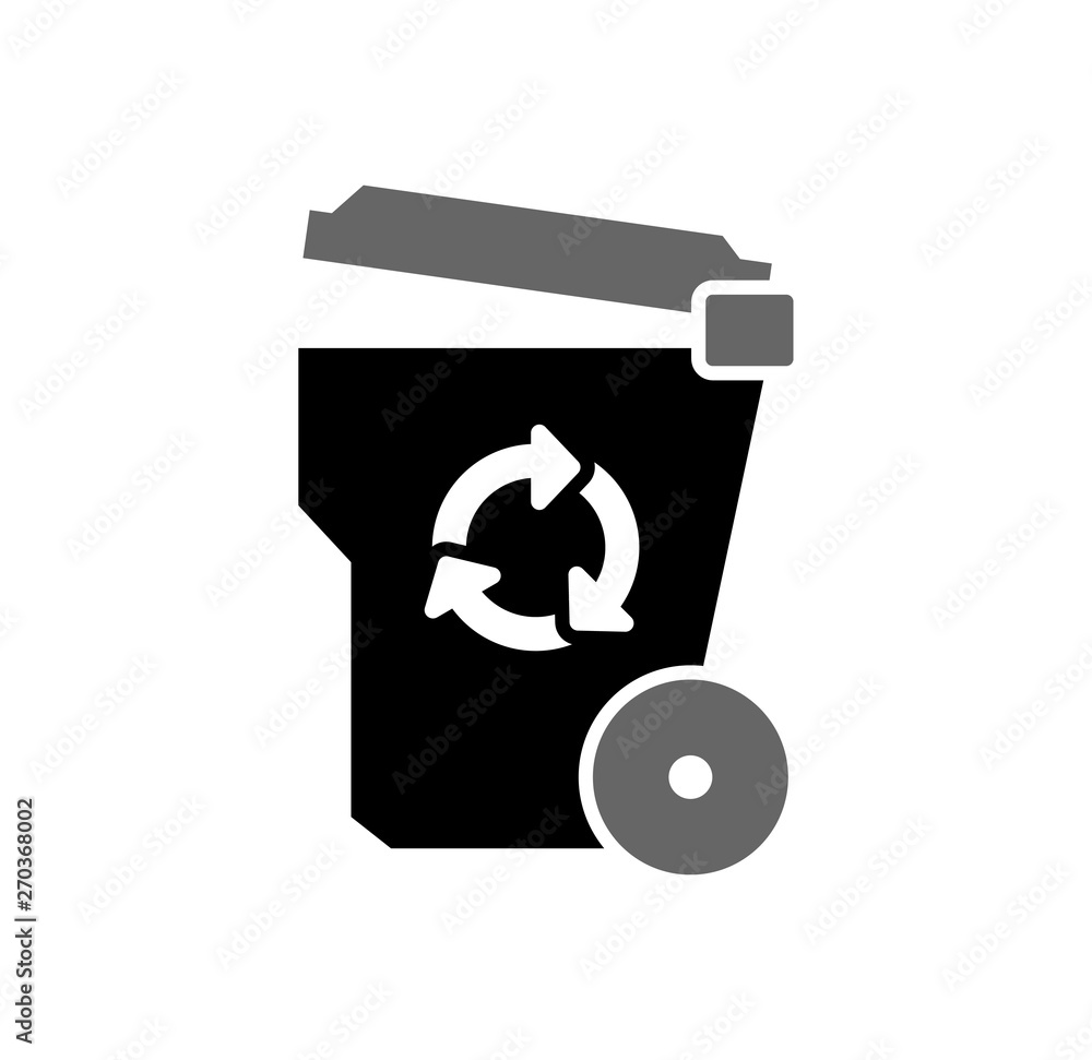 Poster garbage related icon on background for graphic and web design. simple illustration. internet concept