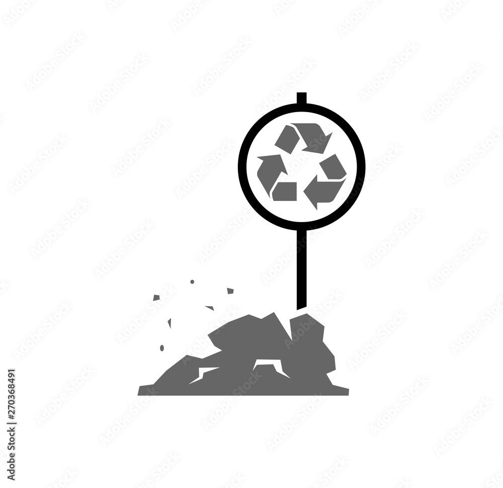 Poster garbage related icon on background for graphic and web design. simple illustration. internet concept