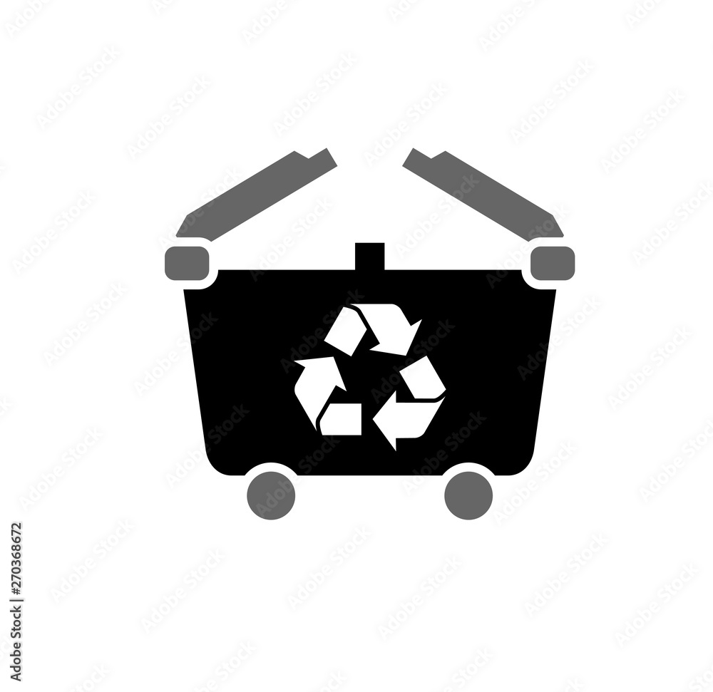Poster garbage related icon on background for graphic and web design. simple illustration. internet concept