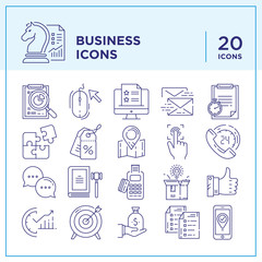 Business – 20 Line Icons