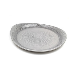 gray ceramic shiny plate bowl